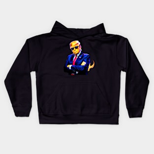 Dankadelic Trump: The Meme-peror's Triumph Kids Hoodie